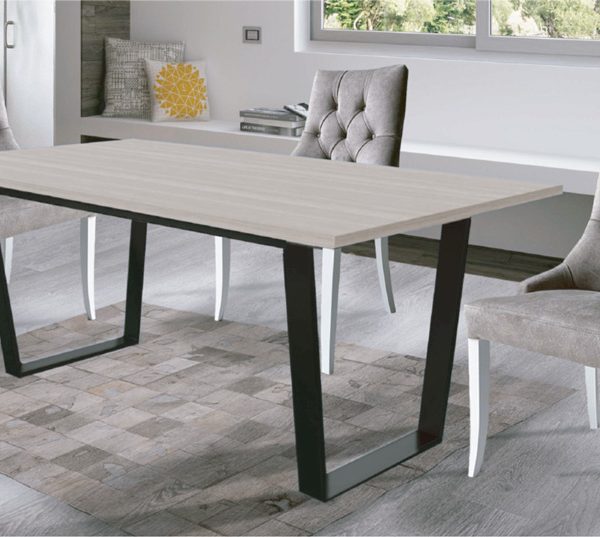 Imagen de un conjunto de salon con mesa y sillas modelo 135