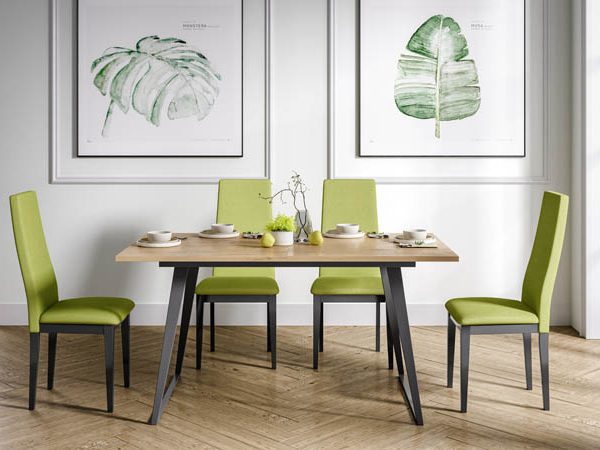 Imagen de la mesa serie 40 extensible en posicion cerrada